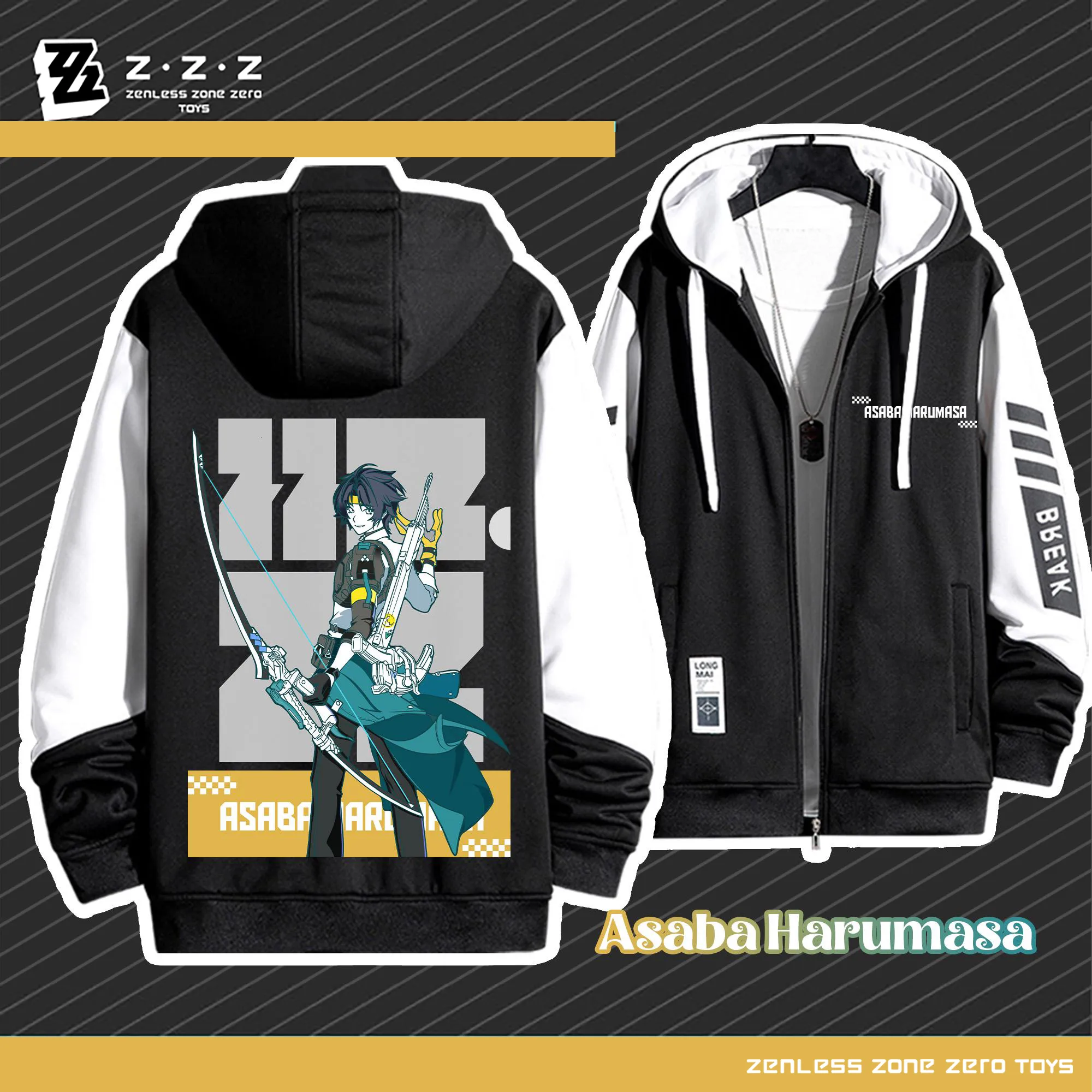Zenless Zone Zero Asaba Harumasa Hand drawn Hoodie - Game Peripheral Stormtrooper - Spring and Autumn Comfort Jacket