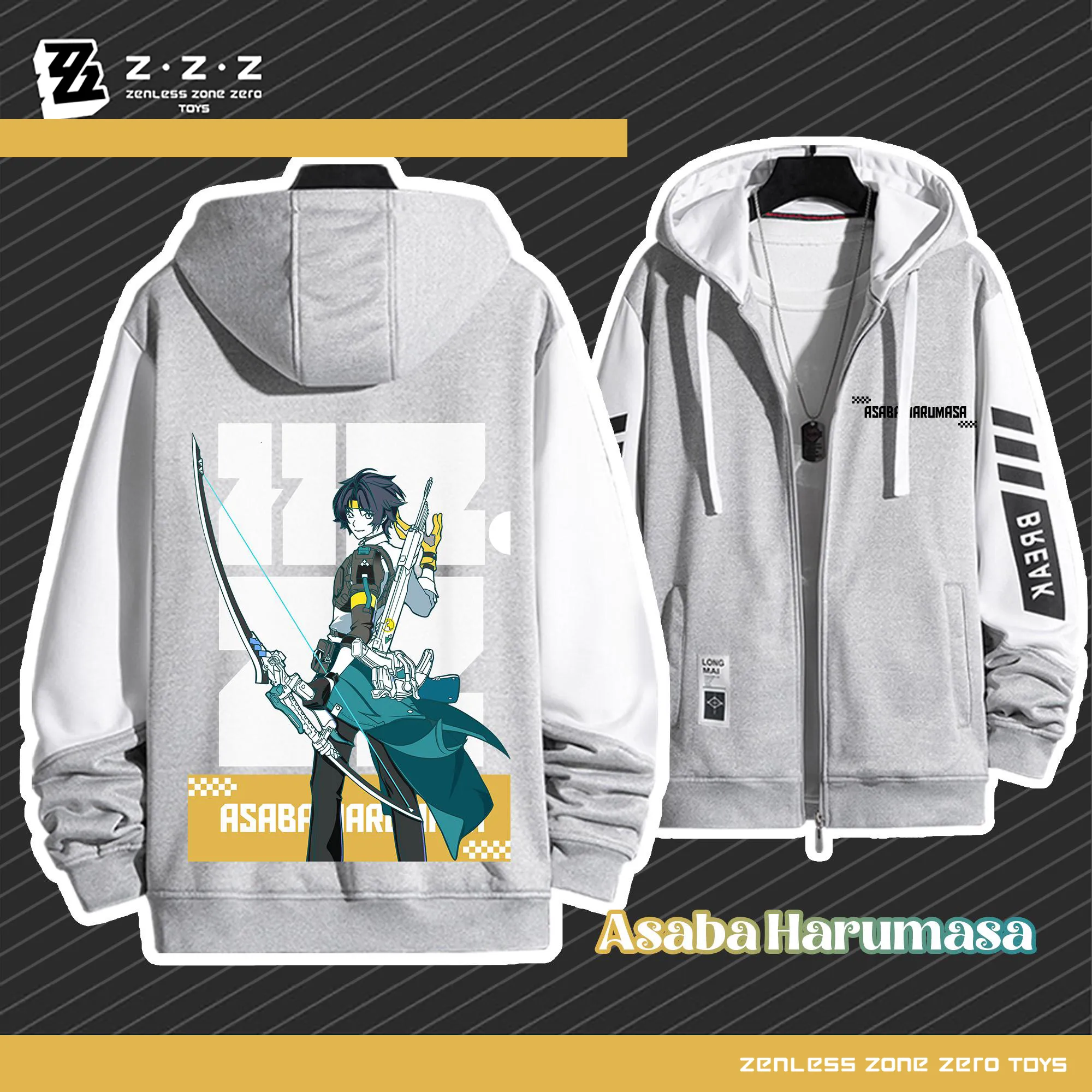 Zenless Zone Zero Asaba Harumasa Hand drawn Hoodie - Game Peripheral Stormtrooper - Spring and Autumn Comfort Jacket