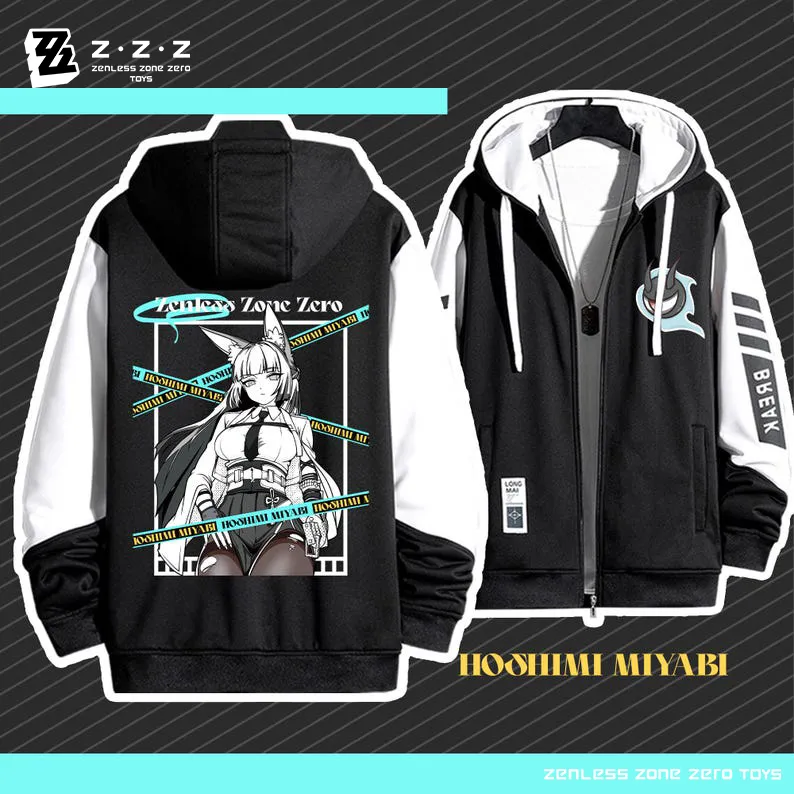 Zenless Zone Zero Hoshimi Miyabi Hand drawn Hoodie - Game Peripheral Stormtrooper - Spring and Autumn Comfort Jacket