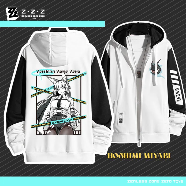 Zenless Zone Zero Hoshimi Miyabi Hand drawn Hoodie - Game Peripheral Stormtrooper - Spring and Autumn Comfort Jacket