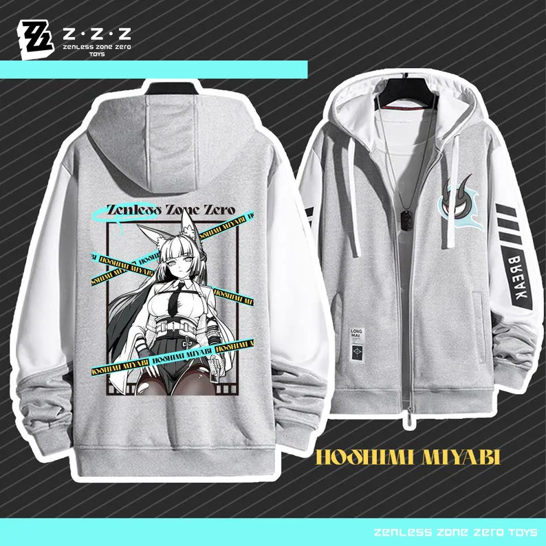 Zenless Zone Zero Hoshimi Miyabi Hand drawn Hoodie - Game Peripheral Stormtrooper - Spring and Autumn Comfort Jacket