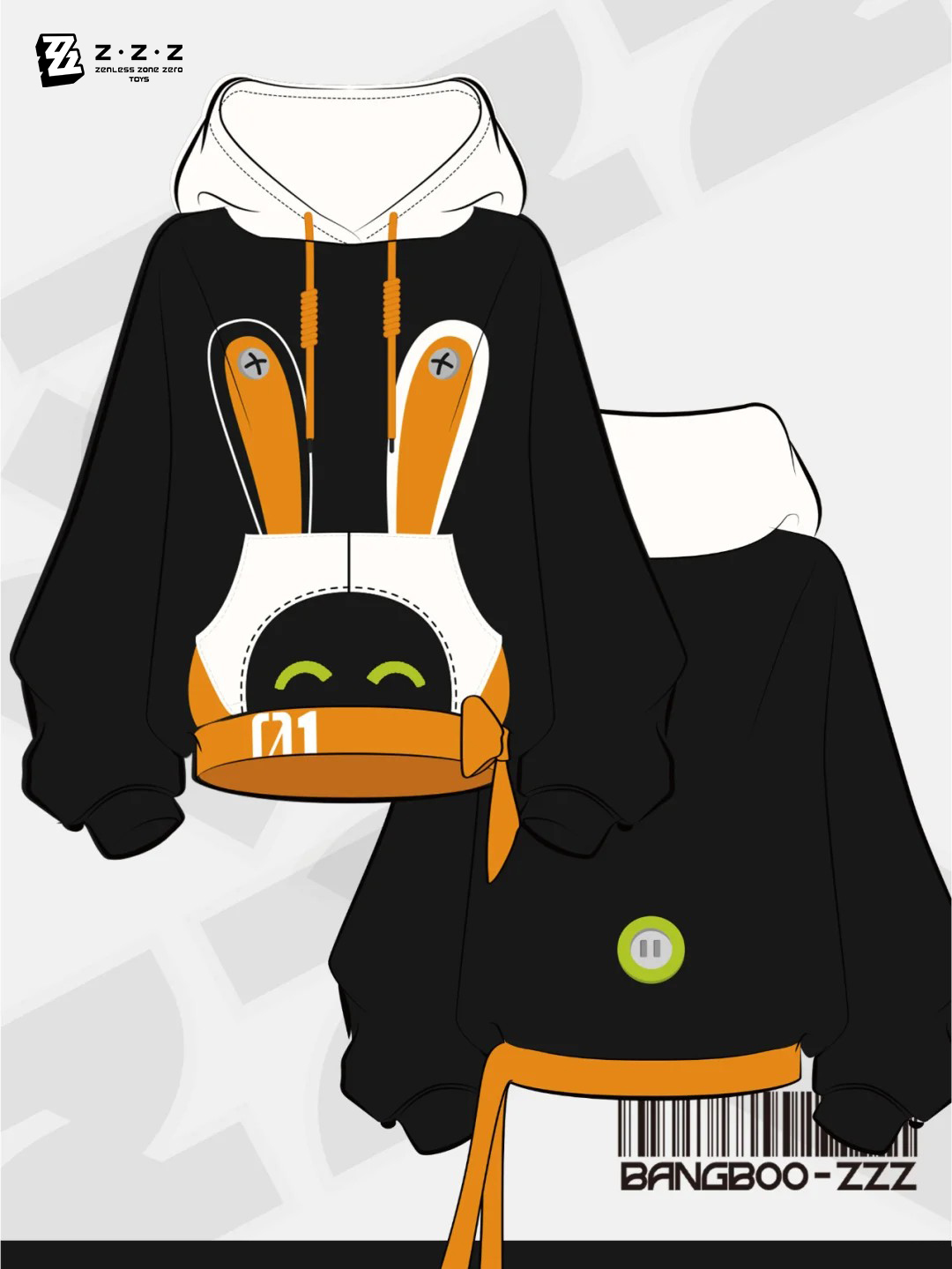 Zenless Zone Zero Toys - Bangboo Hoodie Winter Color Block Design Hoodie