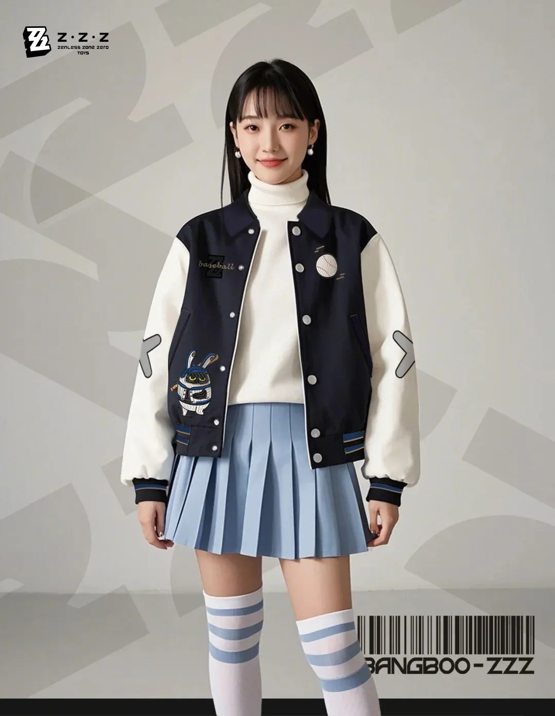 Zenless Zone Zero Toys - ZZZ Game Teen Oversized Loose Style Baseball Bangboo Jacket