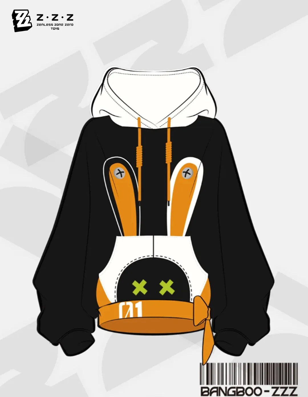 Zenless Zone Zero Toys - Bangboo Hoodie Winter Color Block Design Hoodie