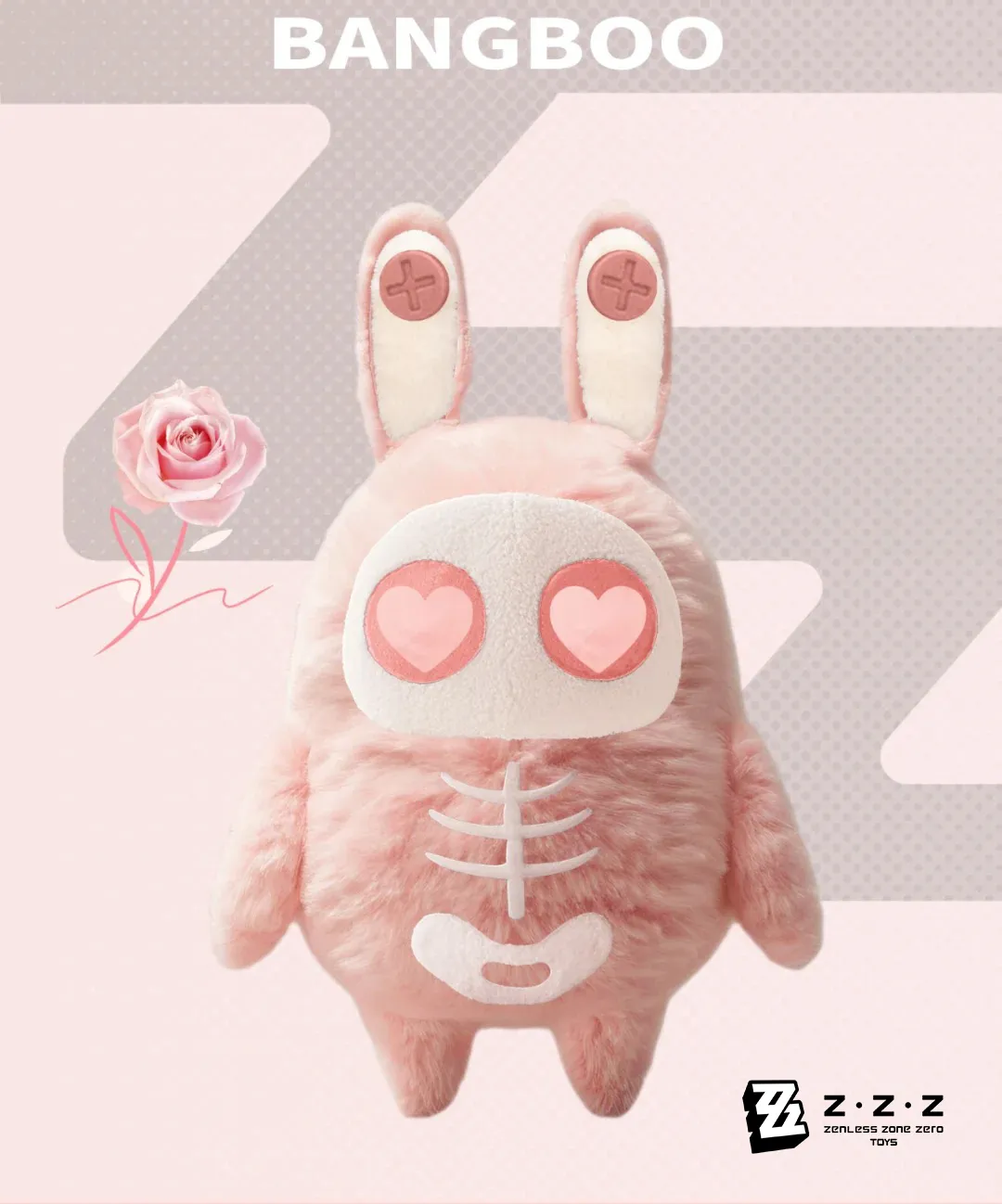 Zenless Zone Zero Toys Bangboo Plush Toys - ZZZ Game Rose Bangboo Plushies, Perfect for Valentine’s Day Gift